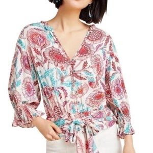 Anthropologie Tugboat Sahara Floral Blouse